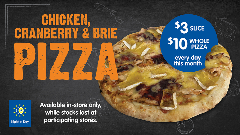 $10 Chicken, Cranberry & Brie Pizza!